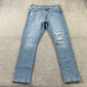 Levis‎ Jeans Womens 28 Blue 501 S Skinny Button Fly High Rise Denim NEW NWT